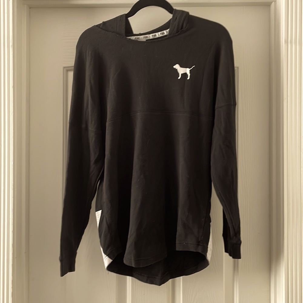 Pink Victoria’s Secret Black Pullover
